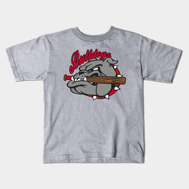 Bulldogs Baseball Logo Kids T-Shirt by DavesTees